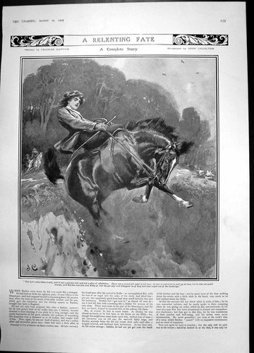 Antique print relenting fate - antique,